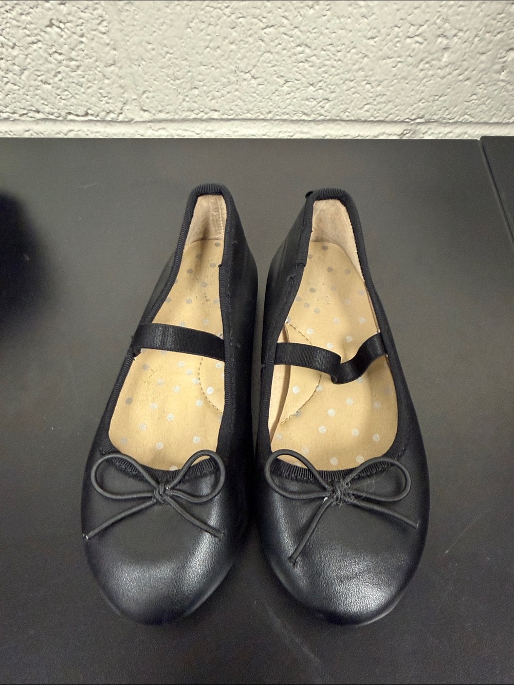 Black Ballet Flats with Bow - Kids